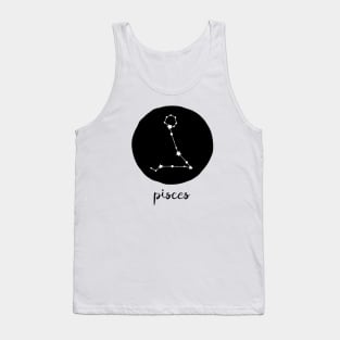 Pisces Zodiac Constellation Astrological Sign Celestial Art Design Tank Top